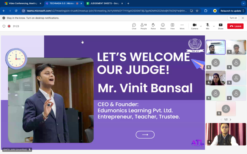 Ahlcon International School Judge